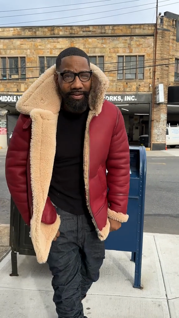 Burgundy Leather Shearling - Lined Jacket