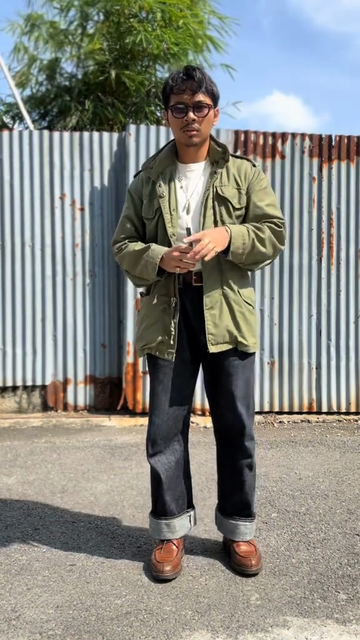 Olive Green Military - Style Field Jacket