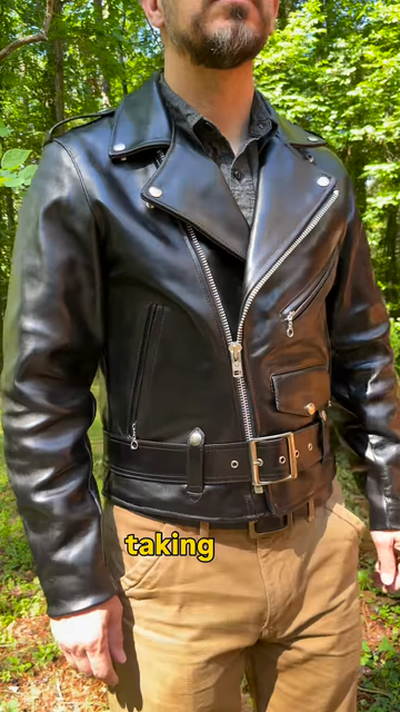 Black Leather Biker Jacket