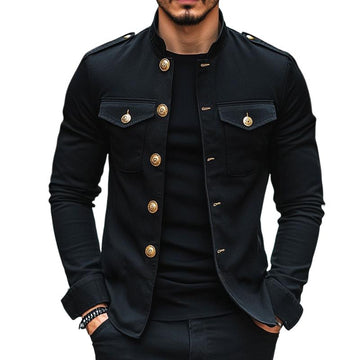 【24-hour shipping out】Men's Vintage Casual Solid Lapel Button Jacket 85705875TO