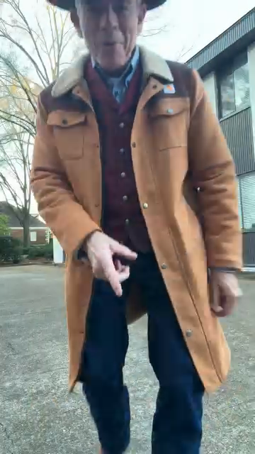 Tan Sherpa - Collared Duster Jacket