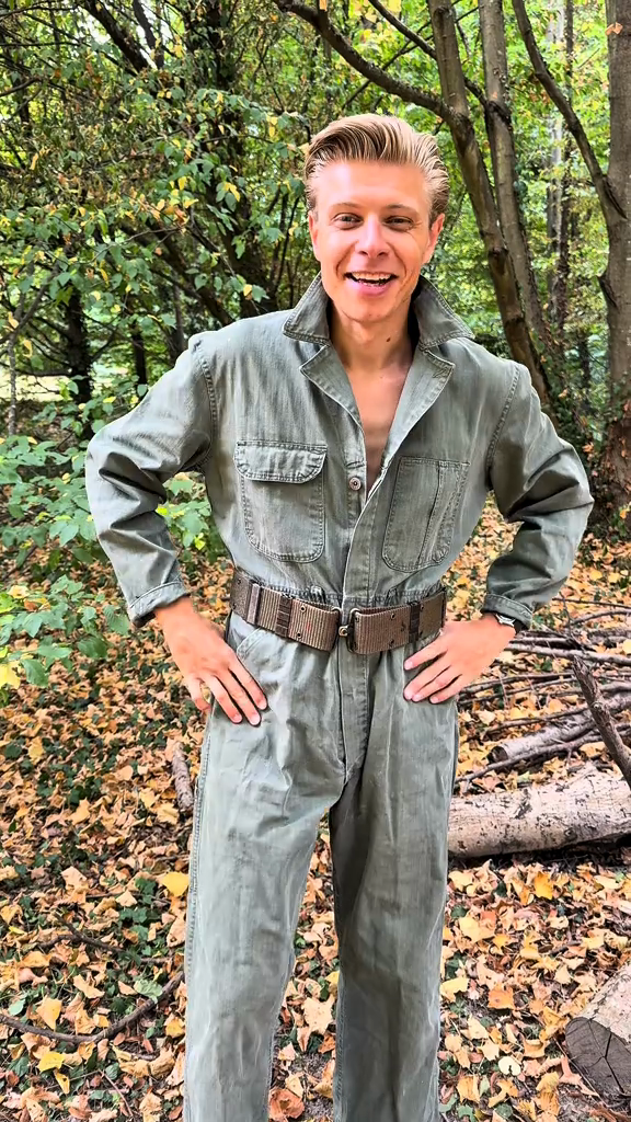Olive Green Utility Jumpsuit