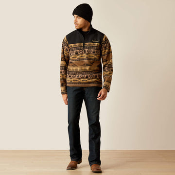 Ariat Patterned Fleece Quarter - Zip Jacket