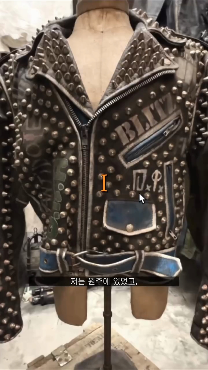 Black Studded Leather Biker Jacket
