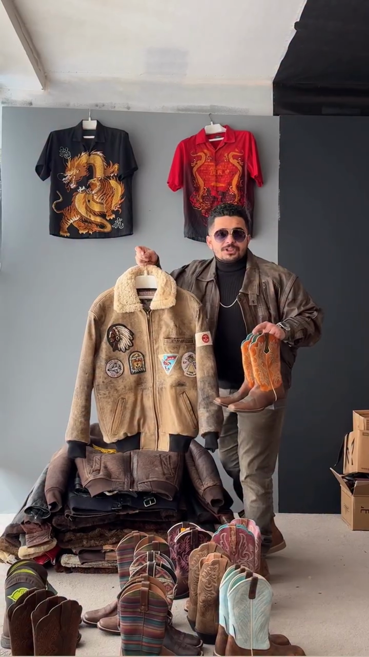 Patched Shearling - Collared Jacket