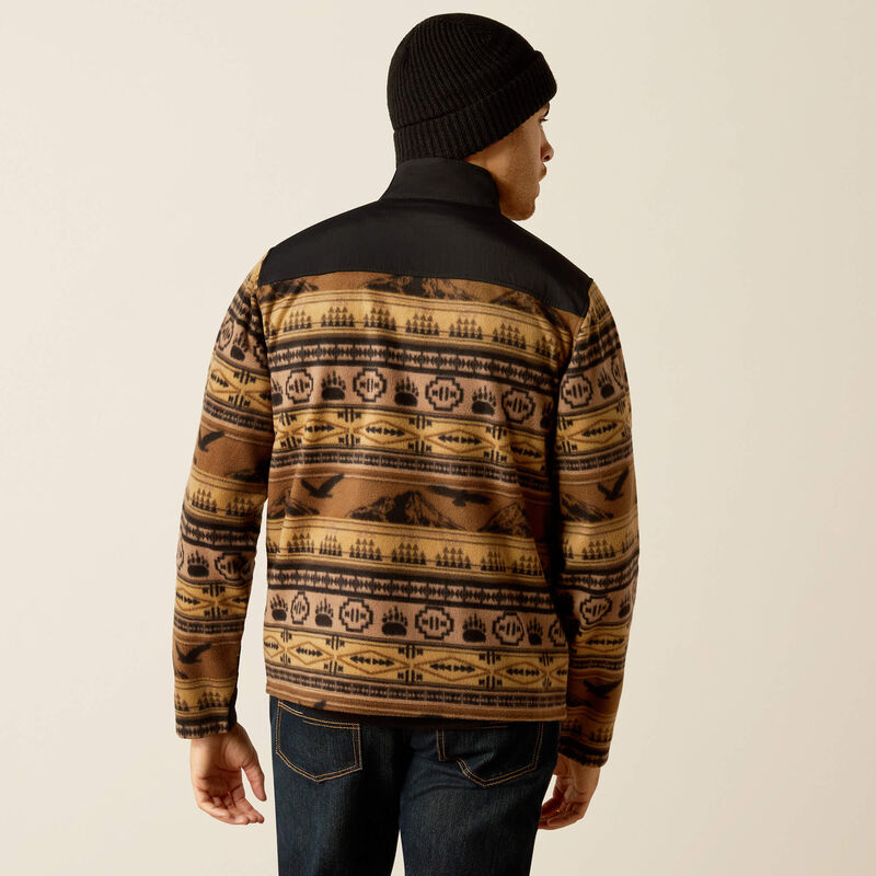 Ariat Patterned Fleece Quarter - Zip Jacket