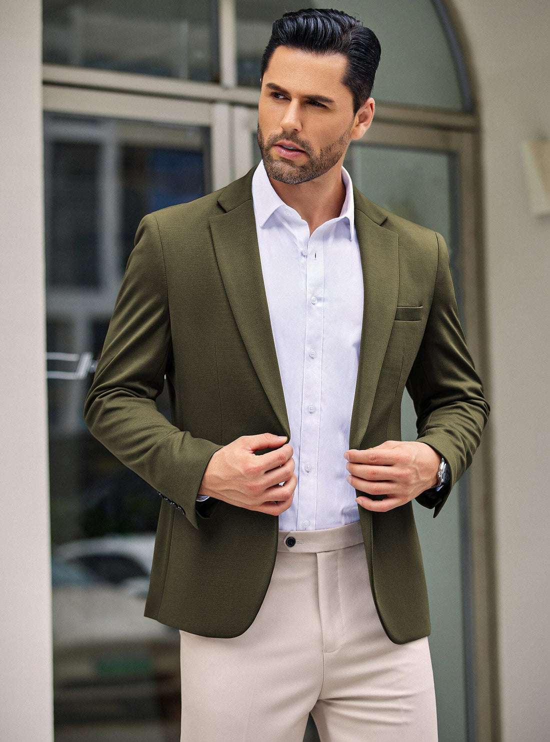 Simple One Button Blazer Jacket (US Only)