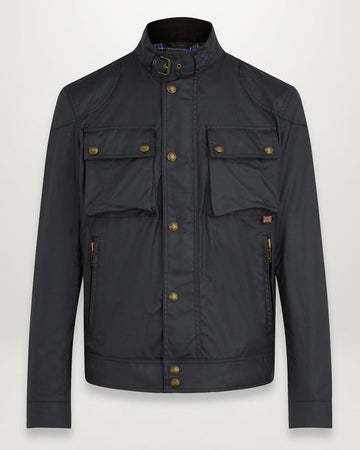 Classic Dark Blue Button - Up Utility Jacket