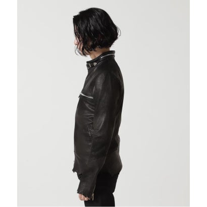 Black Asymmetric Zip Leather Jacket