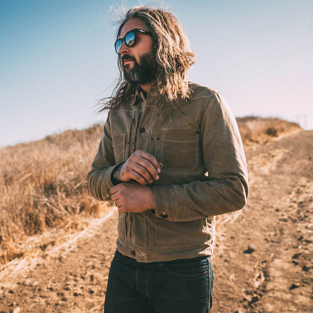 Waxed Riders Jacket in Tobacco (Rust Lining)