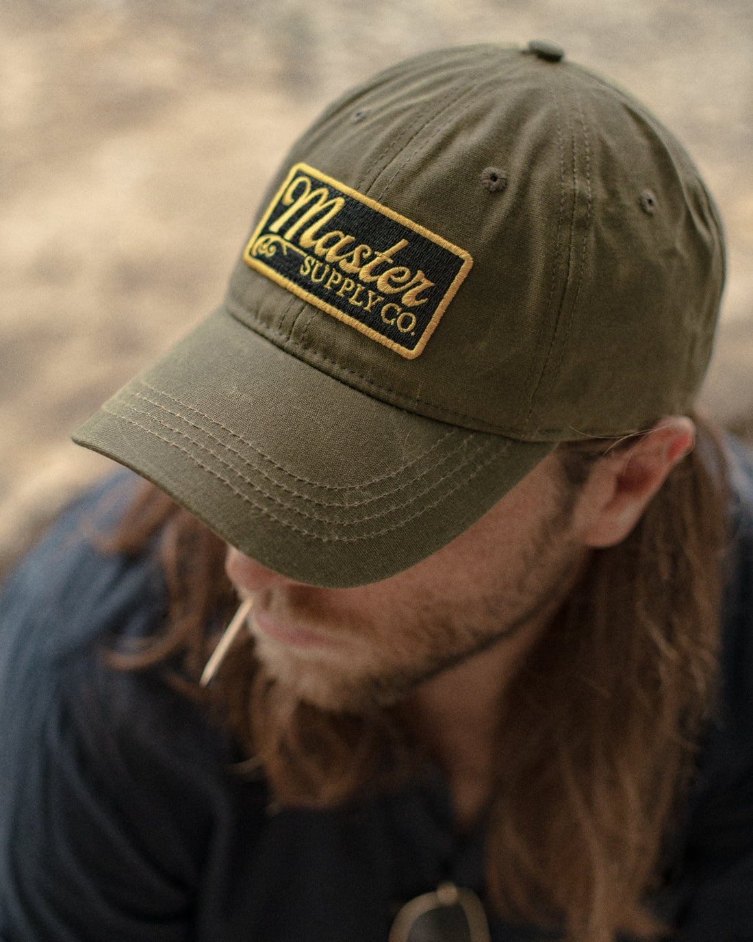 Waxed Canvas Cap: Olive