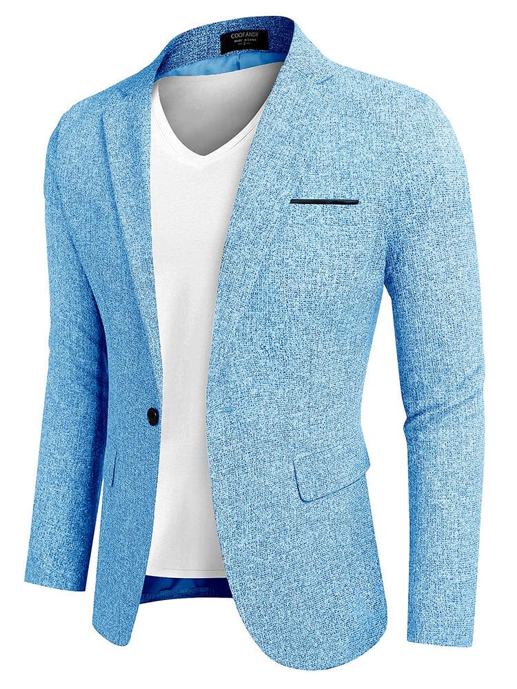 Slim Fit One Button Blazer Jacket (US Only)