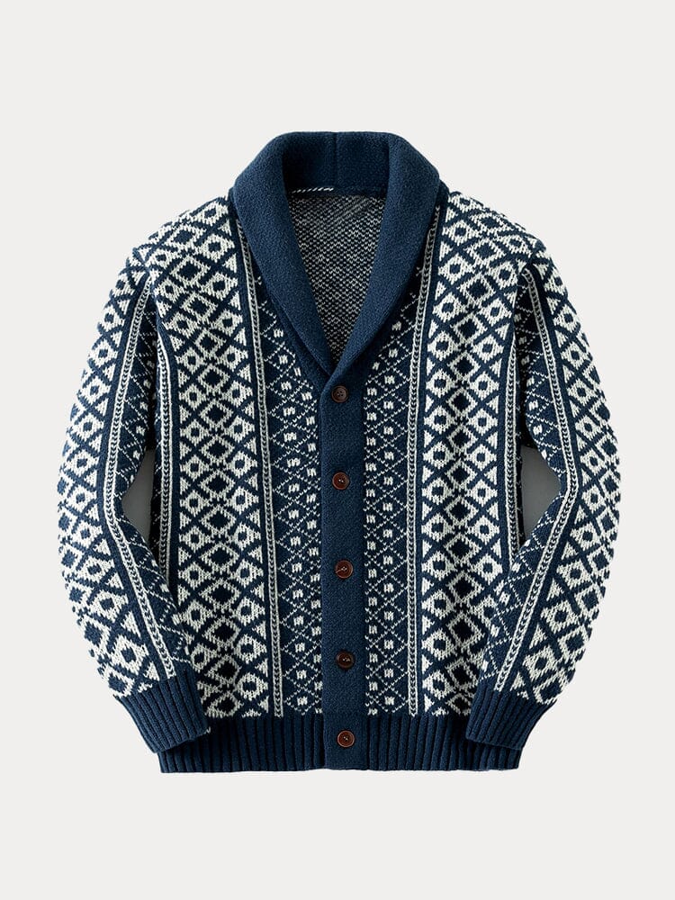 Vintage Shawl Collar Knit Cardigan