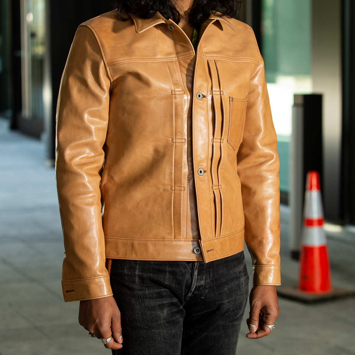 Y'2 Leather Kakishibu Persimmon Tanned Horsehide Type Jacket (KB-140-T) - Standard & Strange