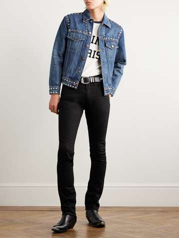 Stud - Embellished Denim Jacket