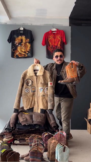 Patched Shearling - Collared Jacket