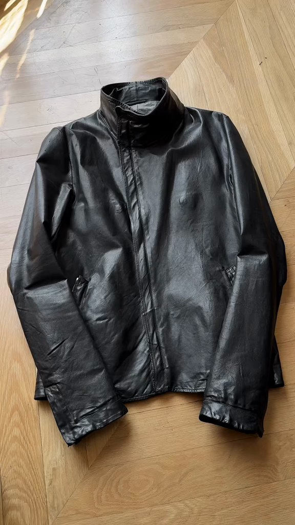 Black Asymmetrical Leather Jacket