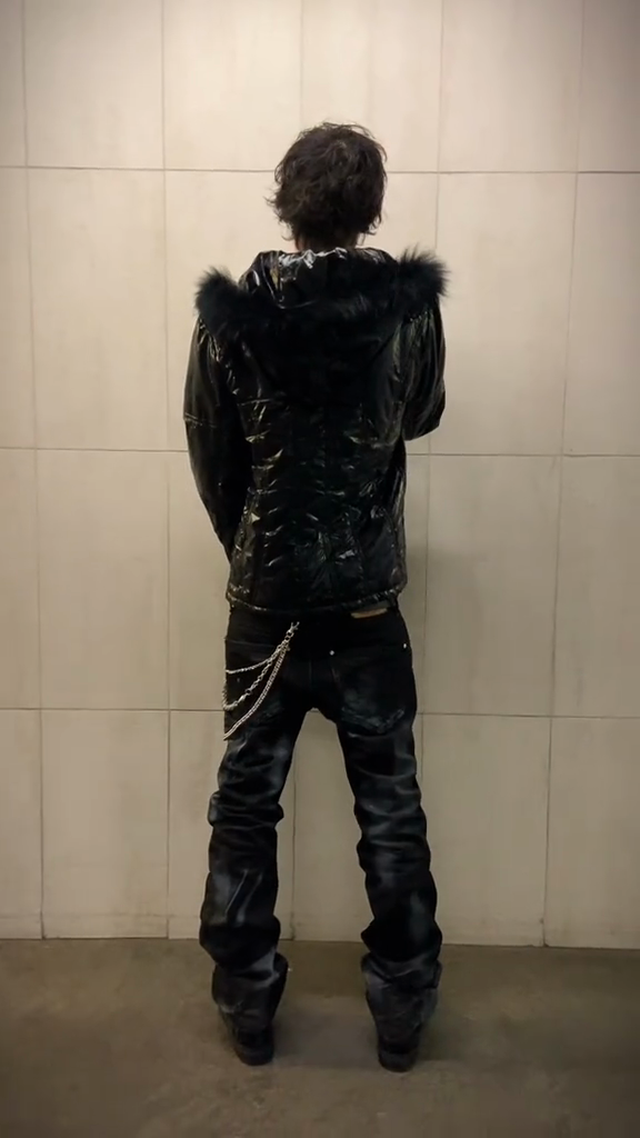 Black Glossy Leather Jacket