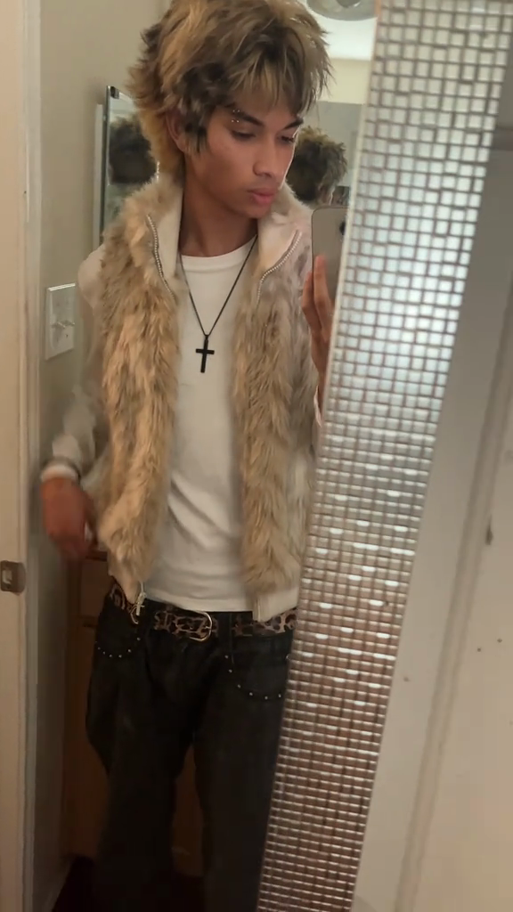 Beige Faux Fur Vest