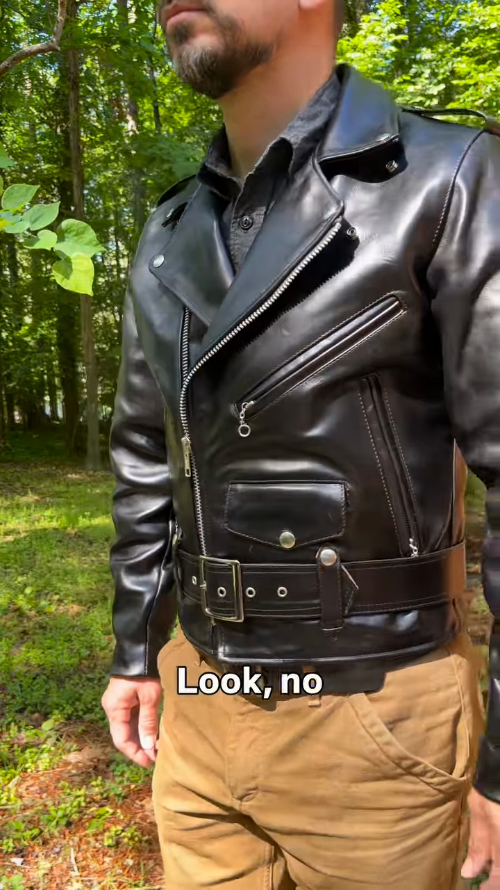 Black Leather Biker Jacket