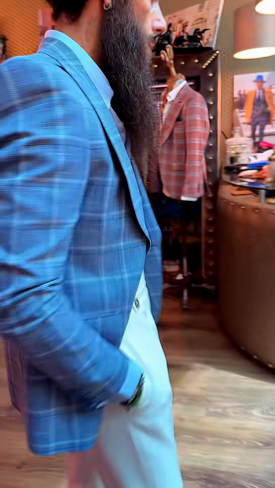 Blue Checkered Blazer